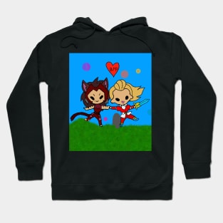 Baby Catra and Baby Adora BFF Hoodie